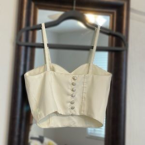Cream crop top